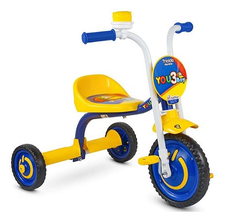 Triciclo Alumínio You 3 Boy 2020 Amarelo Azul 7320 - Nathor