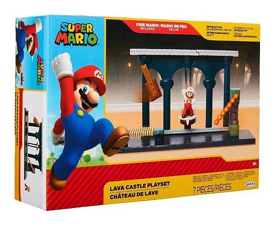 Boneco Super Mario - Lava Castle Playset - Candide 3003