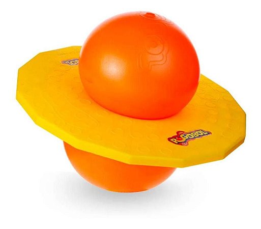 Brinquedo Clássico Pogobol Estrela Amarelo E Laranja