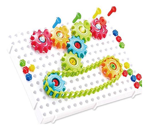 Blocos De Montar Educativo Puzzle Magic Plate 133 Pç Steam