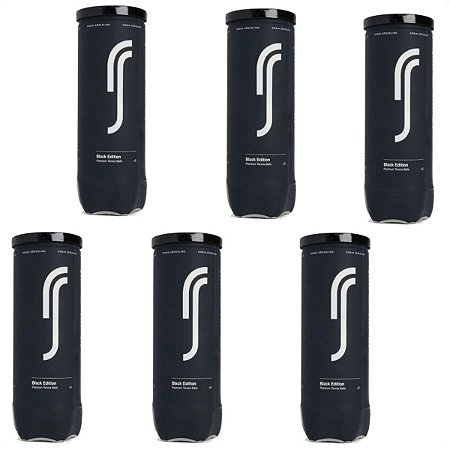 pack c/ 6 tubos Bola De Tênis Robin Soderling black Edition