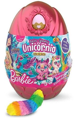 Pelúcia Baby Gemmy Unicórnio Ovo Grande Da Barbie F00667 Fun