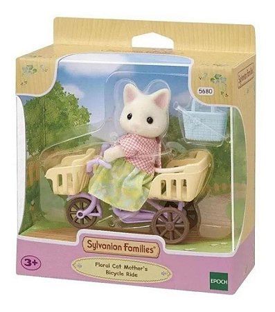 Sylvanian Families Passeio De Bicicleta Mamãe Gato Primavera