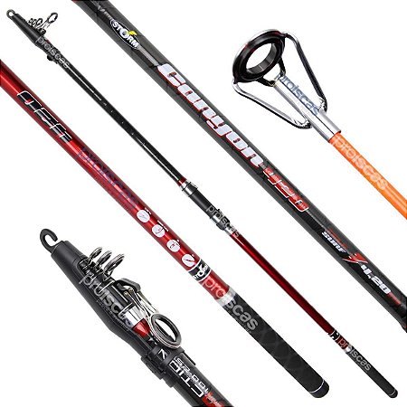 Vara Telescópica Storm Canyon 4,20m Pesca praia Surf Cast