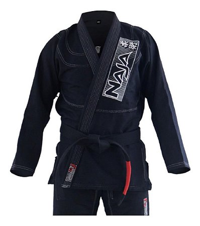 Kimono Jiu Jitsu Bjj Naja Brave Preto A2