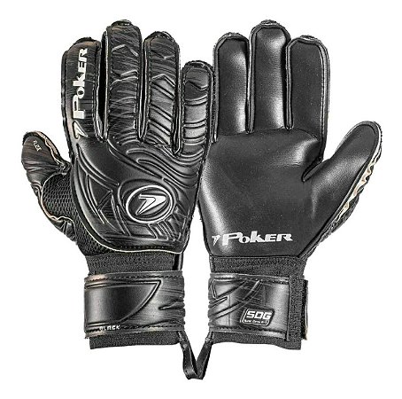 Luva Poker Futebol de Campo Multiterreno Black T09