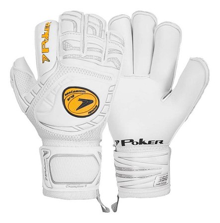 Luva Profissional Futebol Champion 5 Junior T 05 Branco