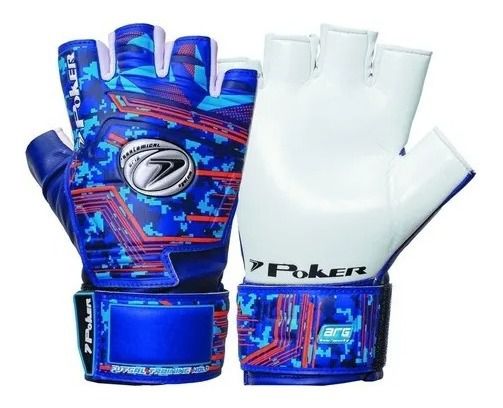 Luva Infantil Futsal Poker Training Hold Azul T05