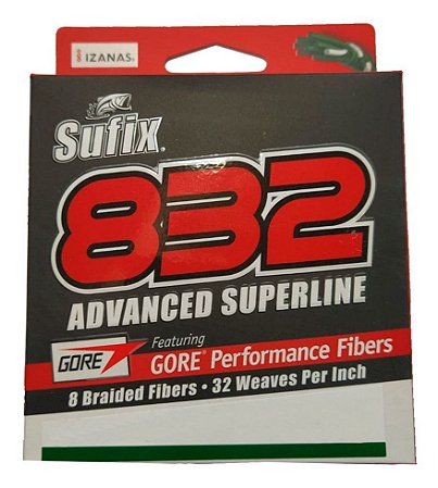 Linha Multifilamento Sufix 832 0.28mm 50lb 250m Verde escuro