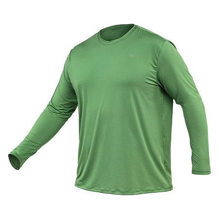 Camiseta Curtlo Active Sense Manga Longa Verde Oliva M