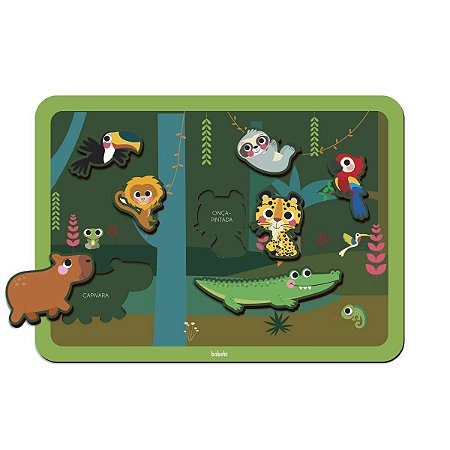 Quebra-cabeça de Encaixe Fauna Brasileira Babebi 7029