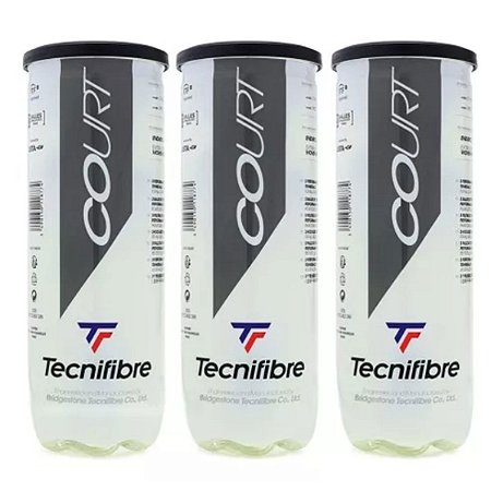 Kit Bola de Tênis Tecnifibre Court 3 Tubos com 3 bolas
