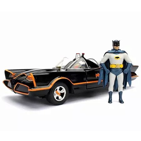 Batmóvel 1966 Classic Tv 1/24 Figura Batman e Robin Jada
