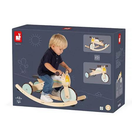 Triciclo de Equilibrio 2 Em 1 Madeira Infantil Janod