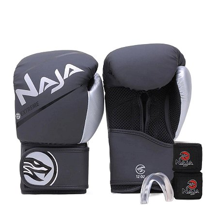 Kit Boxe e Muay Thai Naja Extreme com Bandagem e Bucal