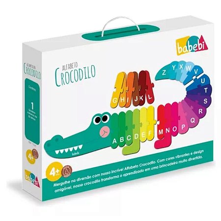 Jogo Quebra-cabeça Alfabeto do Crocodilo Babebi 7024