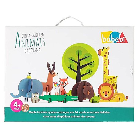 Quebra-Cabeca 3D Animais da Savana Babebi 6008