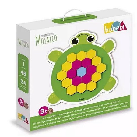 Jogo Educativo Pedagógico Tartaruguinha Mosaico Babebi 6058