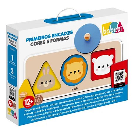 Jogo Educativo Primeiros Encaixes Cores E Formas Babebi 7075