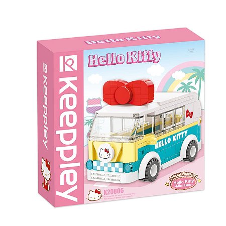 Bloco de Montar Mini Ônibus Hello Kitty e Amigos Keepplay