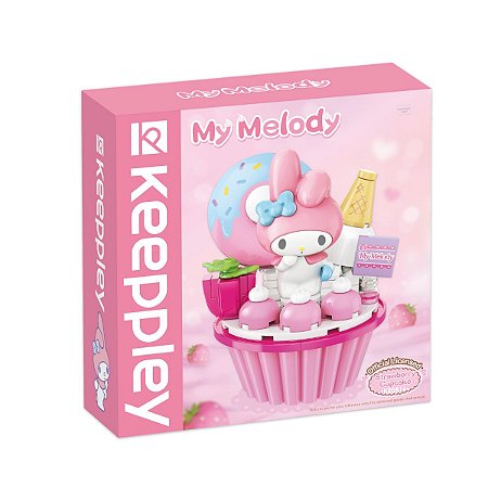 Bloco de Montar Cupcake de Morango da My Melody Keepplay