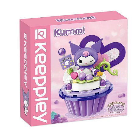 Bloco de Montar Cupcake de Uva da Kuromi Keepplay
