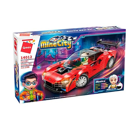 Bloco de Montar Carro Senna S5N-N1 Mine City Keepplay