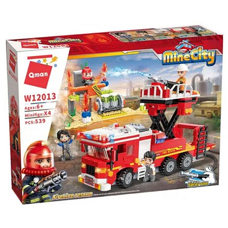 Bloco de Montar Bombeiros ao Resgate Tubulação Mine City