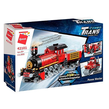 Bloco de Montar Combo Transportes 3 em 1 Keepplay