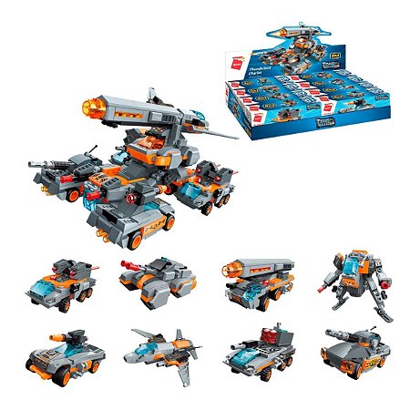 Bloco Montar Set Trans Collector Veículos Blindados Keepplay