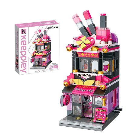 Bloco de Montar Loja de Cosméticos City Corner Keepplay