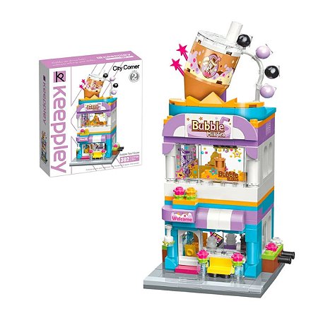 Bloco de Montar Casa de Chá City Corner Keepplay