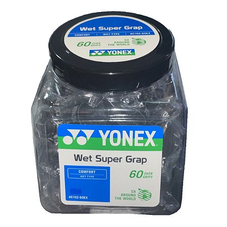 Pote Overgrip Yonex Wet Super Grap Preto 60 Unidades