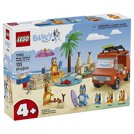 Lego Viagem de carro em família e praia de Bluey 11202