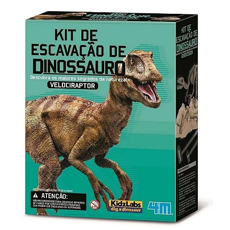 Kit de Escavação de Dinossauro Velociraptor Kidzlabs 4m