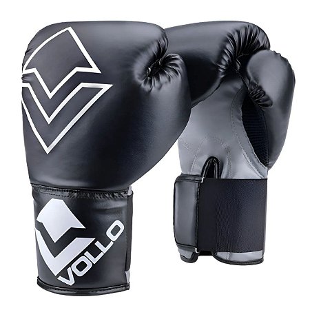 Luva de Boxe Vollo Iniciante 12oz Adulto Preta