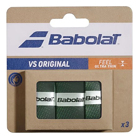 Overgrip Babolat Vs Original X3 Preto e Verde