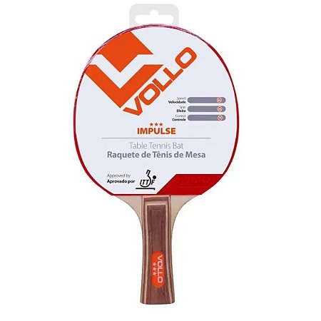 Raquete Profissional de Tênis de Mesa Vollo Impulse