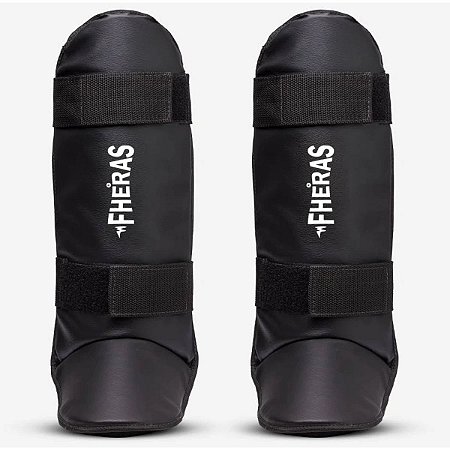 Caneleira Fheras Freestyle Muay Thai Mma Preto