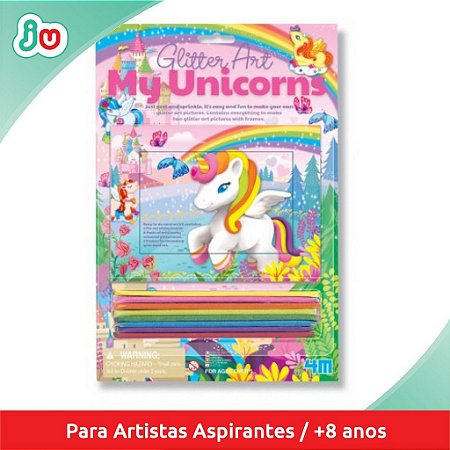 Arte em Glitter Areia Colorida Unicórnio - 4M