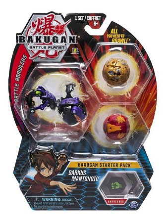 Bakugan Battle Planet Starter Pack Darkus Mantonoid  Sunny