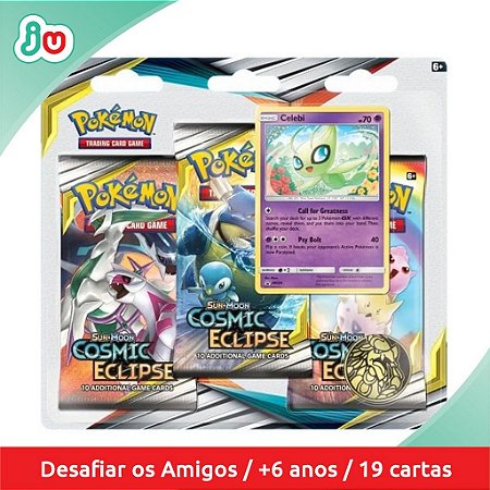 Blister Triplo Pokémon TCG Eclipse Cósmico - Celebi
