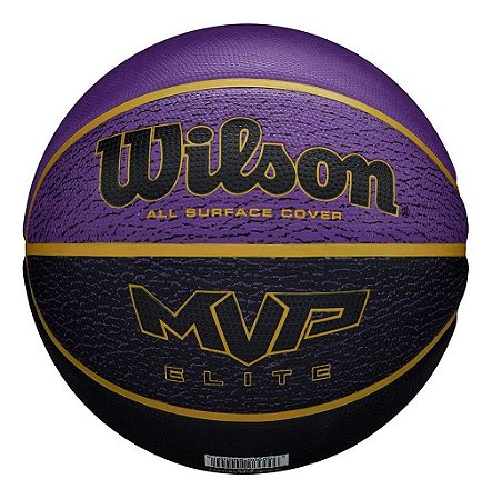 Bola Basquete Mvp Elite Wilson Roxa e Preta
