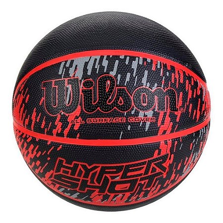 Bola de  Basquete Hyper Shot Wilson Vermelha e Preta