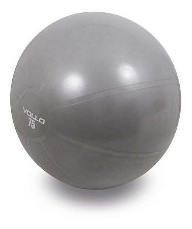 Bola De Ginástica  Gym Ball Tam. 75 Cm C/ Bomba Cinza Vollo