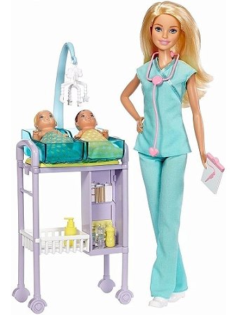 Boneca Barbie Profissões Médica Pediatra - Mattel