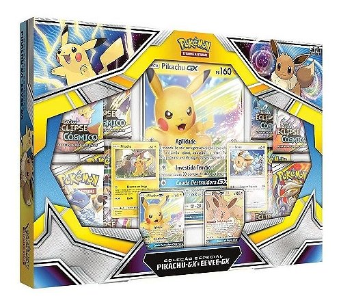 Box Pokemon Pikachu-gx E Eevee Gx Espada E Escudo Cards
