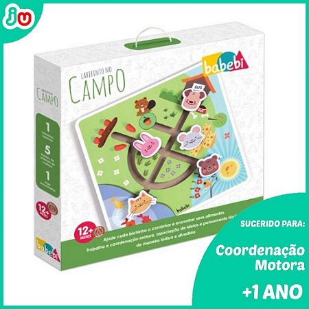 Brinquedo Coordenação Motora Labirinto no Campo  Babebi