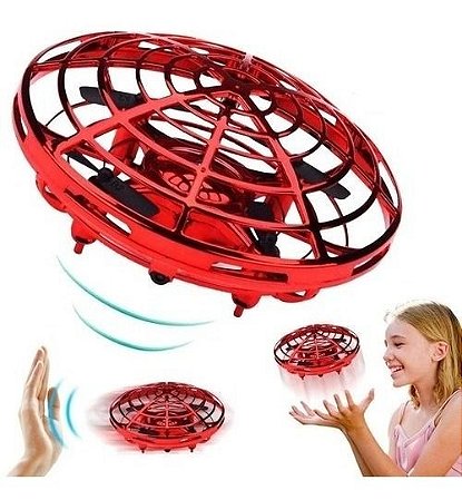 Brinquedo Drone Ufo Vermelho  Candide 1104