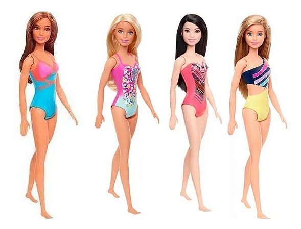 Boneca Barbie Praia Modelos Sortidos Ghh38 Mattel